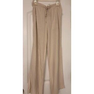 Linen pants cream size small pink republic